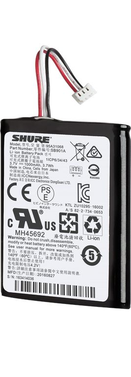 Литий-ионный аккумулятор Shure SB901A 762